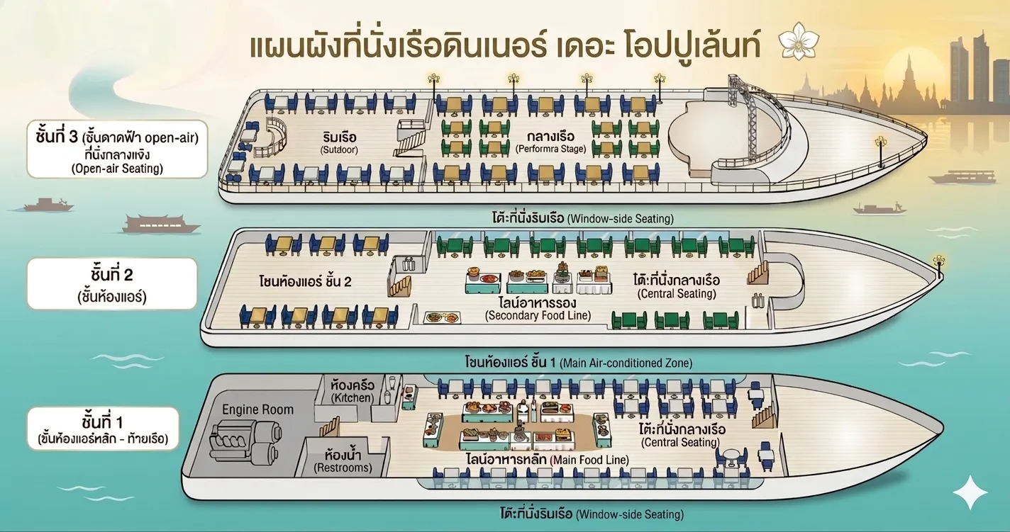 ที่นั่งบนเรือเดอะ โอปูเล้นท์ อัพเดตทั้งเรือ
